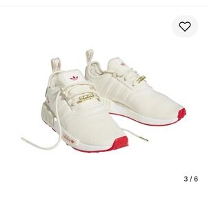 adidas Women's Cream and Red Sneakers